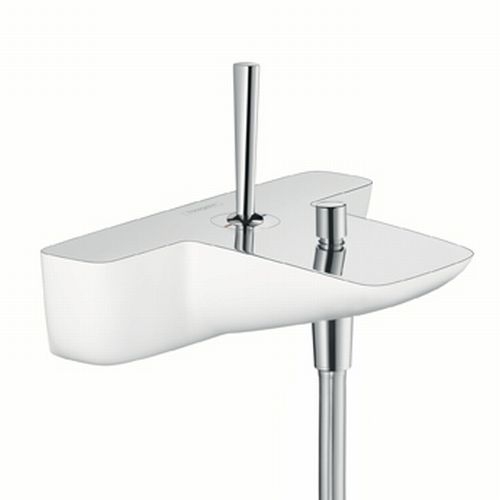 Hansgrohe PuraVida jednouchwytowa bateria wannowa, montaż natynkowy biały/chrom 15472400