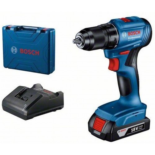 BOSCH GSR 185-LI Akumulatorowa wiertarko-wkrętarka, 1x2Ah, GAL 18V-20, walizka 06019K3001