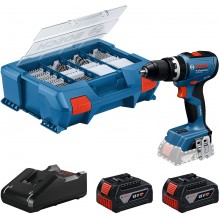 BOSCH GSB 18V-65 PROFESSIONAL Wiertarka udarowa, 2 x 4.0Ah, L-case 06019N3307