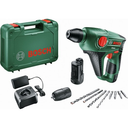 BOSCH Uneo 12 Li Akumulatorowy młot udarowo-obrotowy (2 akumulatory) 060398400E