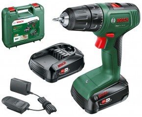 BOSCH EasyDrill 18V-40 (2x 2 Ah) + AL18V-20 Aku 2-biegowa wiertarko-wkrętarka 06039D8005