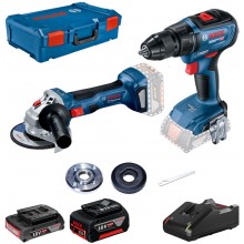 BOSCH Zestaw Combo GWS 180+GSR 18V+2x GBA+GAL+XL-boxx 0615990M47