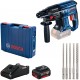 BOSCH GBH 180-LI PROFESSIONAL Młot udarowo-obrotowy 1x4.0 Ah + SDS Plus set 0615990M9C