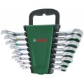 BOSCH 8-częściowy zestaw kluczy płasko-oczkowych z grzechotką 1600A027PS BOSCH 8-częściowy zestaw kluczy płasko-oczkowych z grzechotką 1600A027PS