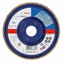 BOSCH Listkowa tarcza szlifierska X431, Standard for Metal,125 mm, 22,23 mm, 40 2608601274