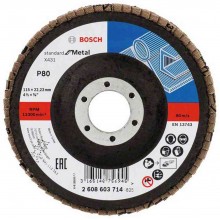 BOSCH Listkowa tarcza szlifierska X431, Standard for Metal, 115 mm, 22,23 mm,80 2608603714