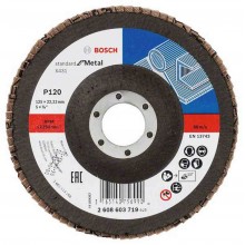 BOSCH Listkowa tarcza szlifierska X431, Standard for Metal,125 mm, 22,23 mm,120 2608603719