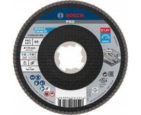 BOSCH Tarcza listkowa PRO X571, kątowa, 115 mm, G80, X-Lock 2608619199 BOSCH Tarcza listkowa PRO X571, kątowa, 115 mm, G80, X-Lock 2608619199