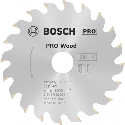 BOSCH Tarcza pilarska PRO Wood cordless 85x1,1/0,7mm, 2608643071 BOSCH Tarcza pilarska PRO Wood cordless 85x1,1/0,7mm, 2608643071