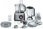 Bosch Food processor MultiTalent 8 1250 W Czarny, Szczotkowana stal MC812M844