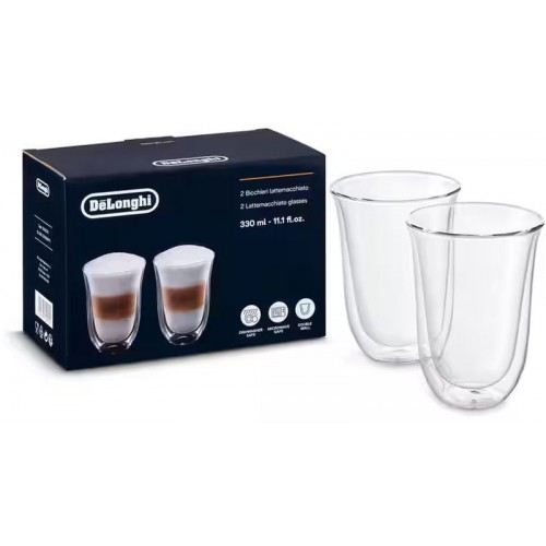 DeLonghi Szklanki do Latte macchiato, 330ml, 2 Szt DLSC312 DeLonghi Szklanki do Latte macchiato, 330ml, 2 Szt DLSC312