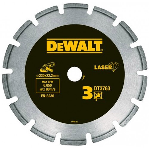 DeWALT DT3763 Diamentowa tarcza tnącado żelbetu 230 x 22.2 materiały twarde / granit