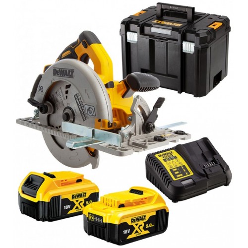 DeWALT DCS572P2 Aku Pilarka tarczowa 184mm XR 18V (2x5,0Ah) Tstak