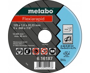 Metabo Flexiarapid Tarcza 125 x 1,0 x 22,23 INOX, TF 41 616187000