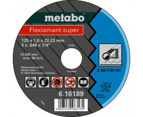 Metabo Flexiarapid super Tarcza 125 x 1,0 x 22,23 stal, TF 41 616189000
