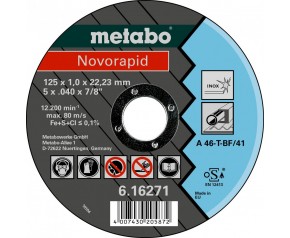 Metabo Novorapid Tarcza 125 x 1,0 x 22,23 inox, TF 41 616271000