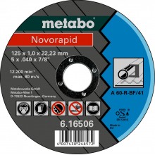 Metabo Novorapid Tarcza tnąca 125 x 1,0 x 22,23 mm, stal, TF 41 616506000