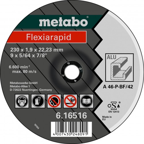 Metabo Flexiamant super Tarcza tnąca 125 x 2,5 x 22,23 aluminium, TF 41 616513000