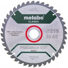 Metabo Piła tarczowa HW/CT 216x30, Z40 WZ 5°, classic 628060000