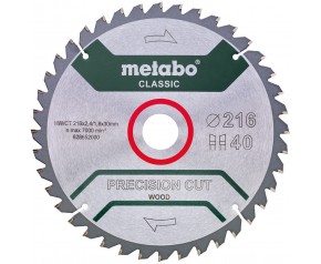 Metabo Piła tarczowa Classic 216x30 Z40 WZ 5 ° NEG / B 628652000