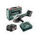 Metabo W 18 7-125 Akumulatorowa szlifierka kątowa (18V/2x4,0Ah/125mm) +MetaBOX 602371510