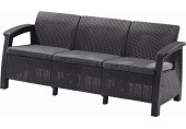 ALLIBERT CORFU LOVE SEAT MAX Sofa, 182 x 70 x 79cm, grafit/jasny szary 17197959