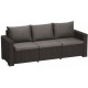 ALLIBERT CALIFORNIA Sofa 199 x 68 x 72 cm, grafit/jasny szary 17196779