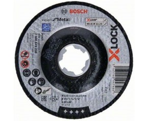 BOSCH X-LOCK Expert for Metal Tarcza tnąca wygięta, 115 × 2,5 × 22,23mm 2608619256