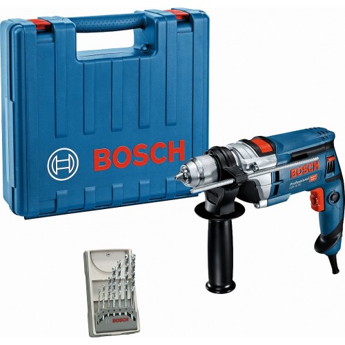 BOSCH GSB 16 RE PROFESSIONAL Wiertarka udarowa +7-elem. zestaw wierteł do muru 060114E501