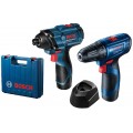 BOSCH Zestaw: GSR 120-LI + GDR 120-LI +2x GBA 12V 2.0Ah + GAL 1210 CV 06019G8023 BOSCH Zestaw: GSR 120-LI + GDR 120-LI +2x GBA 12V 2.0Ah + GAL 1210 CV 06019G8023