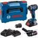 BOSCH GSR 18V-90 FC Wiertarko-wkrętarka, 2× 4.0Ah, GAL 18V-40, L-BOXX 136 06019K6205