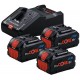 BOSCH Zestaw startowy 3x PC18V 8,0 Ah + GAL 18V-160 0615A5004Y