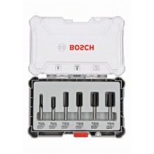 BOSCH Zestaw frezów z prostym trzpieniem 6 mm, 6 szt. 2607017465