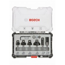 BOSCH Zestaw frezów do wykańczania i wyrównywania, trzpień 6 mm, 6 szt. 2607017468