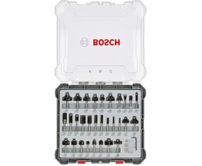 BOSCH Mieszany zestaw frezów, trzpień 6 mm, 30 szt. 2607017474