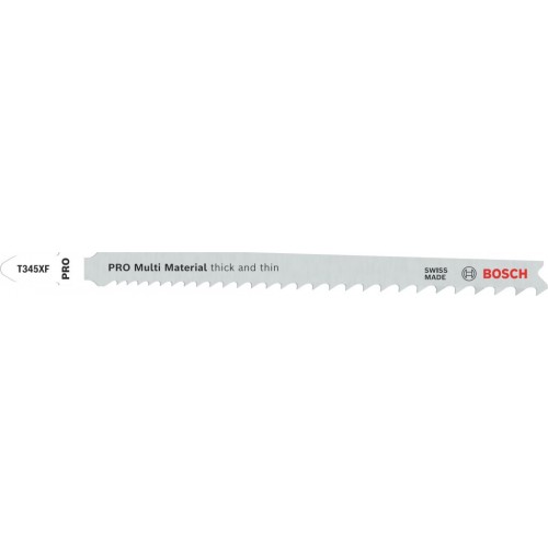 BOSCH Brzeszczot do wyrzynarki PRO Multi Material thick and thin T345XF, 132 mm, 100 szt.