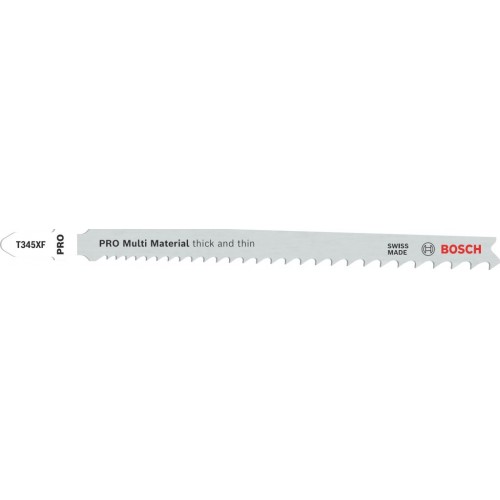 BOSCH Brzeszczot do wyrzynarki PRO Multi Material thick and thin T345XF, 132 mm, 3 szt.