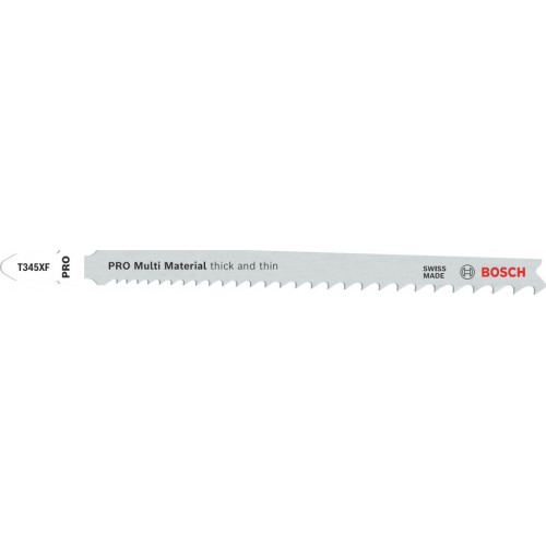 BOSCH Brzeszczot do wyrzynarki PRO Multi Material thick and thin T345XF, 132 mm, 5 szt.