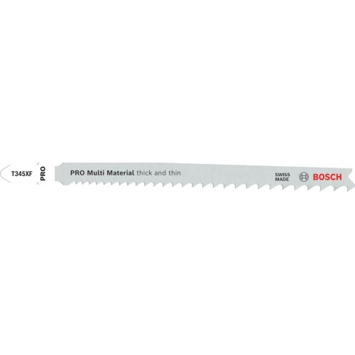 BOSCH Brzeszczot do wyrzynarki PRO Multi Material thick and thin T345XF, 132 mm, 25 szt.