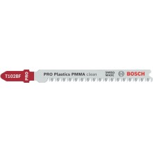 BOSCH Brzeszczot do wyrzynarki PRO Plastics PMMA clean T102BF 92 mm, 3 szt. 2608636780