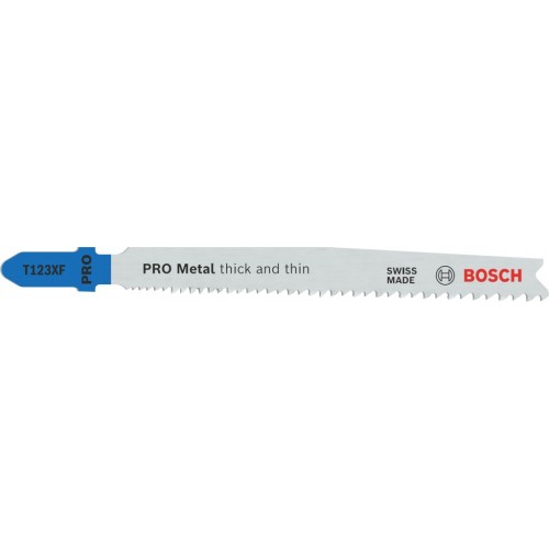 BOSCH Brzeszczot do wyrzynarki PRO Metal thick and thin T123XF, 100 mm, 5 szt. 2608638473