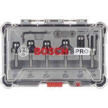 BOSCH Zestaw frezów do wykańczania i wyrównywania, trzpień 1/4", 6 szt. 2607017470