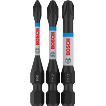 BOSCH Bit PRO PH Impact, PH1 × 55, PH2 × 55, PH3 × 55 mm, 3 szt. 2608522491