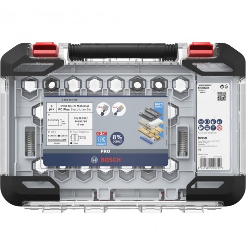 BOSCH Zestaw pił otwornic PRO Multi Material PC Plus, 9 szt. 2608594428