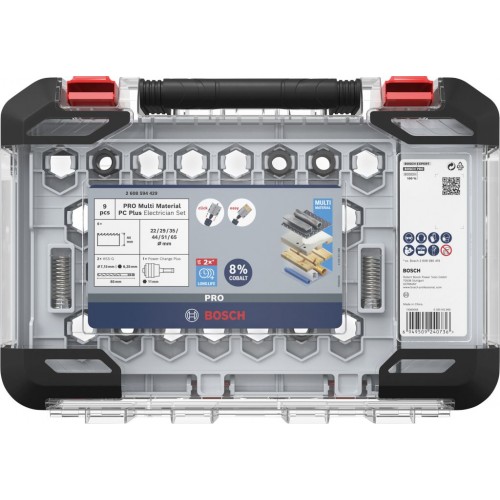 BOSCH Zestaw pił otwornic PRO Multi Material PC Plus, 9 szt. 2608594429