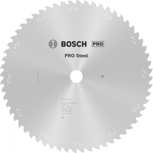 BOSCH Tarcza pilarska PRO Steel, do narzędzi przewodowych, 305 × 2,2 × 25,4 mm, T60