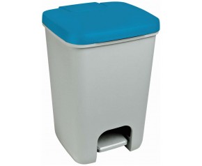 CURVER ESSENTIALS 20L Kosz na śmieci z pedałem, szary/niebieski 00759-576