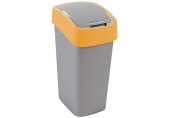 CURVER FLIP BIN 45L Kosz na śmieci 65,3 x 29,4 x 37,6 cm srebrny/pomarańczowy 02172-535