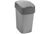 CURVER FLIP BIN 10L Kosz na śmieci 35 x 18,9 x 23,5 cm srebrny/szary 02170-686