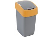 CURVER FLIP BIN 25L Kosz na śmieci 47 x 26 x 34 cm srebrny/pomarańczowy 02171-535